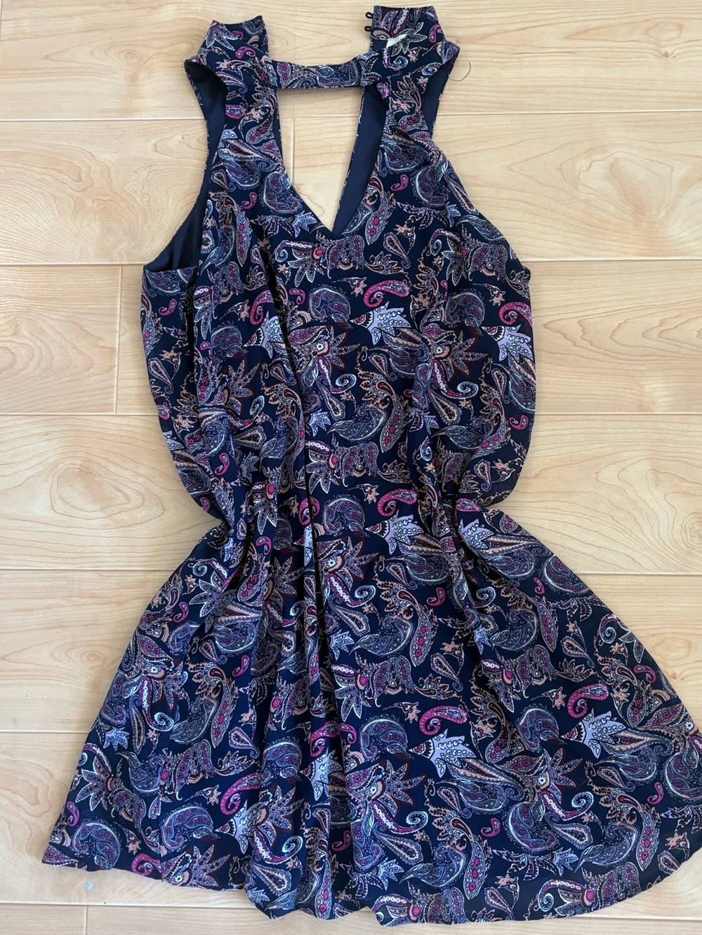 Blue & Pink Paisley Dress